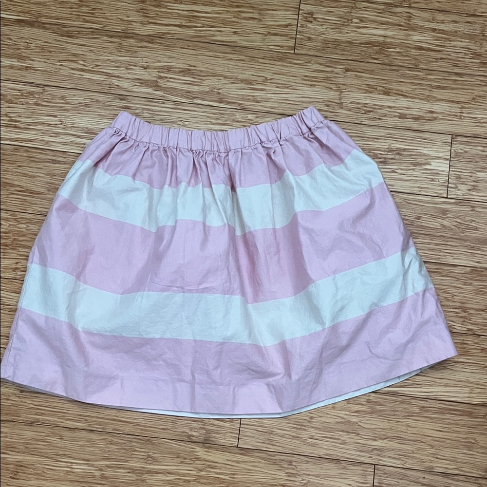 Crewcuts Pink and White Striped Mini Skirt